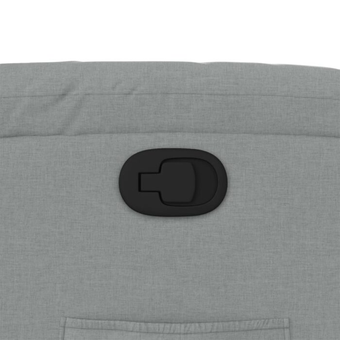 Fauteuil inclinable gris clair tissu – Image 7