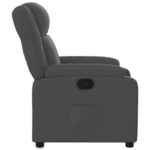 Fauteuil inclinable gris foncé tissu – Image 5