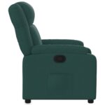 Fauteuil inclinable vert foncé tissu – Image 5