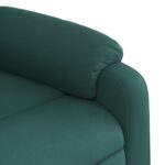 Fauteuil inclinable vert foncé tissu – Image 6