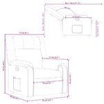Fauteuil inclinable vert foncé tissu – Image 9