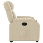 Fauteuil inclinable crème tissu – Image 5