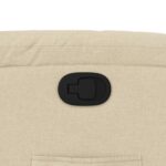 Fauteuil inclinable crème tissu – Image 7