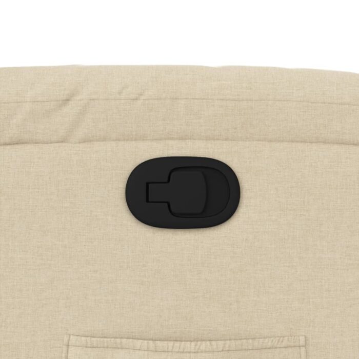 Fauteuil inclinable crème tissu – Image 7