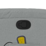 Fauteuil inclinable de massage gris clair tissu – Image 8