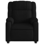 Fauteuil inclinable de massage noir tissu – Image 5