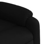 Fauteuil inclinable de massage noir tissu – Image 7