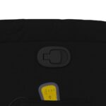 Fauteuil inclinable de massage noir tissu – Image 8