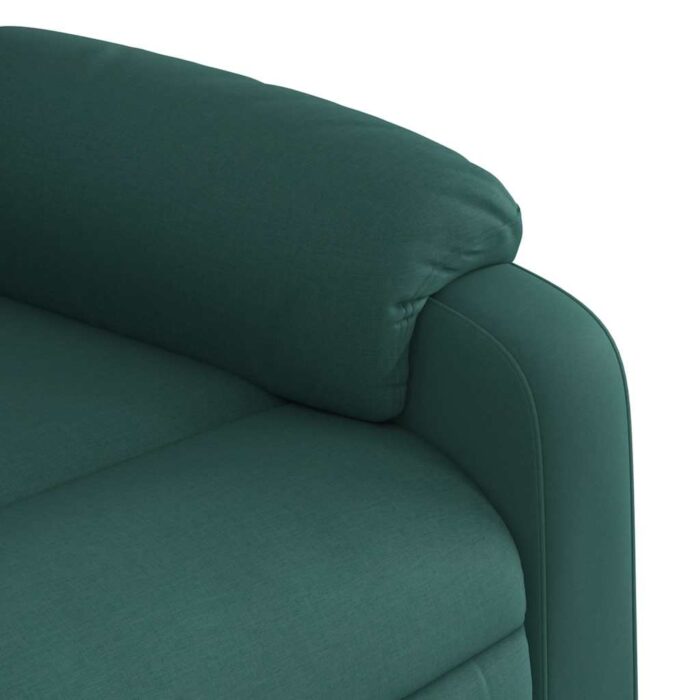 Fauteuil inclinable de massage vert foncé tissu – Image 7