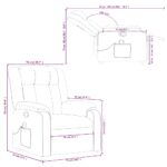 Fauteuil de massage inclinable gris similicuir – Image 10