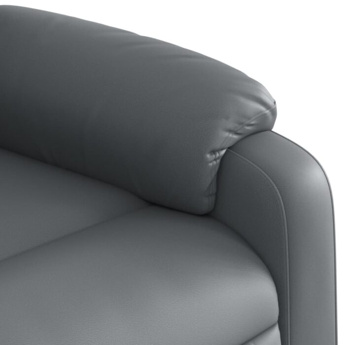 Fauteuil de massage inclinable gris similicuir – Image 7