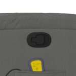Fauteuil inclinable de massage gris foncé tissu – Image 8