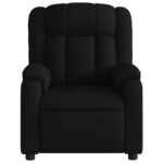 Fauteuil inclinable de massage noir tissu – Image 5