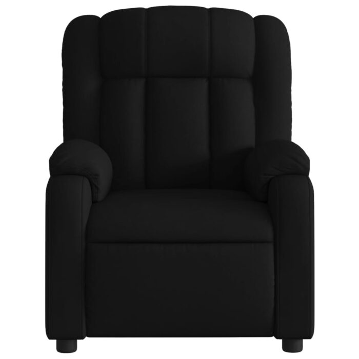 Fauteuil inclinable de massage noir tissu – Image 5