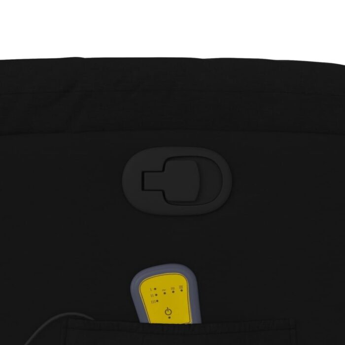 Fauteuil inclinable de massage noir tissu – Image 8