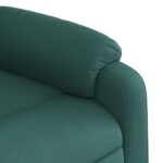 Fauteuil inclinable de massage vert foncé tissu – Image 7