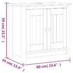 Meubles de salle de bain 3 pcs BERG noir bois de pin massif – Image 8