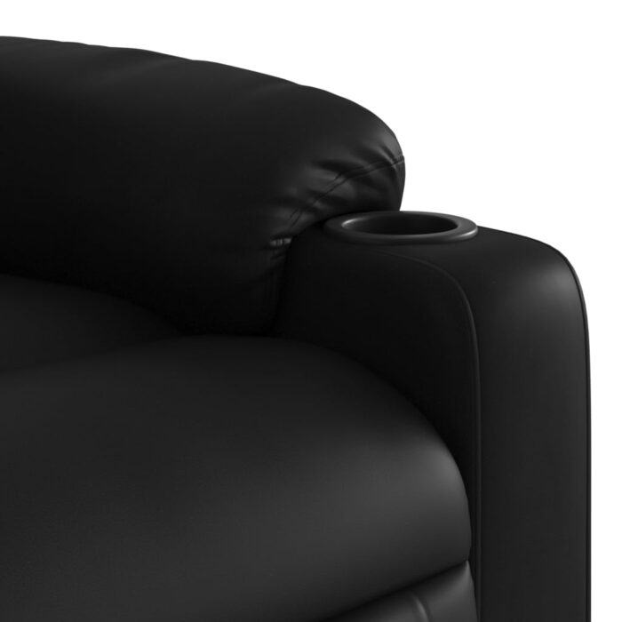 Fauteuil de massage inclinable noir similicuir – Image 7