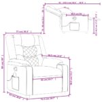 Fauteuil inclinable de massage en tissu gris clair – Image 10