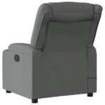 Fauteuil de massage inclinable gris foncé tissu – Image 2