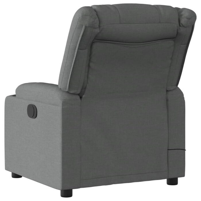 Fauteuil de massage inclinable gris foncé tissu – Image 2