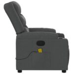 Fauteuil de massage inclinable gris foncé tissu – Image 6
