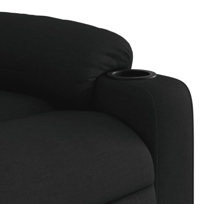 Fauteuil de massage inclinable noir tissu – Image 7
