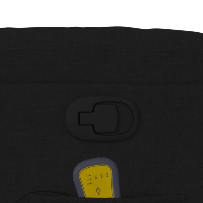 Fauteuil de massage inclinable noir tissu – Image 8