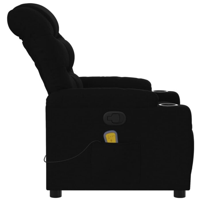 Fauteuil de massage inclinable noir tissu – Image 6