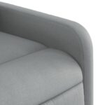 Fauteuil inclinable de massage en tissu gris clair – Image 7