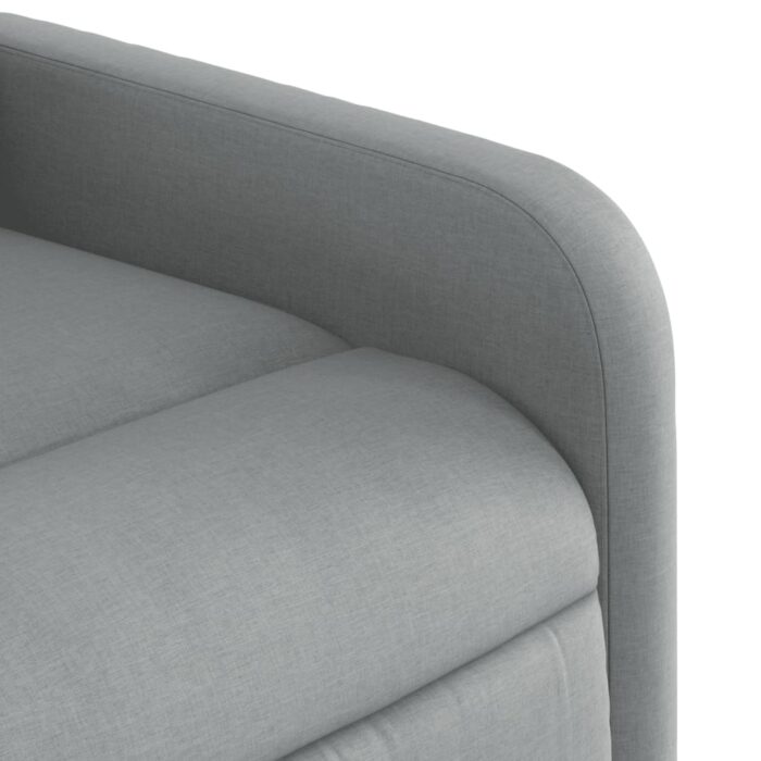 Fauteuil inclinable de massage en tissu gris clair – Image 7