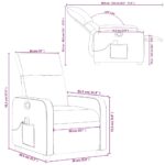 Fauteuil inclinable de massage en tissu gris foncé – Image 10