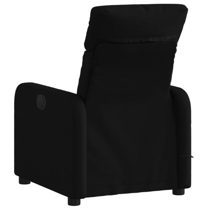 Fauteuil inclinable de massage en tissu noir – Image 2