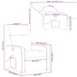 Fauteuil inclinable massant en similicuir noir – Image 10