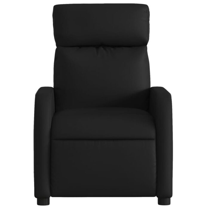 Fauteuil inclinable massant en similicuir noir – Image 5
