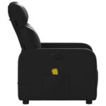 Fauteuil inclinable massant en similicuir noir – Image 6