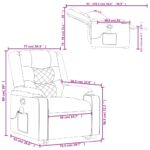 Fauteuil de massage inclinable noir similicuir – Image 10