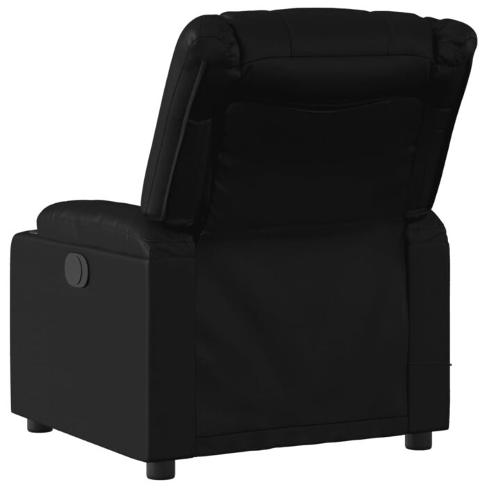 Fauteuil de massage inclinable noir similicuir – Image 2