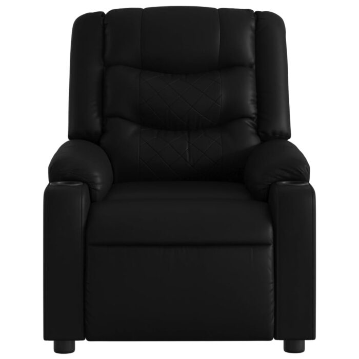 Fauteuil de massage inclinable noir similicuir – Image 5