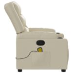 Fauteuil de massage inclinable crème similicuir – Image 6