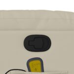 Fauteuil de massage inclinable crème similicuir – Image 8