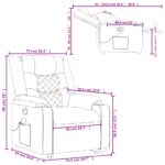 Fauteuil de massage inclinable gris similicuir – Image 10