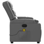 Fauteuil de massage inclinable gris similicuir – Image 6