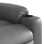 Fauteuil de massage inclinable gris similicuir – Image 7