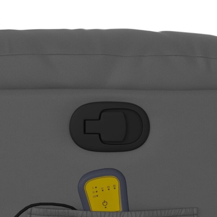 Fauteuil de massage inclinable gris similicuir – Image 8