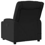 Fauteuil inclinable de massage noir tissu – Image 2