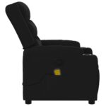 Fauteuil inclinable de massage noir tissu – Image 6