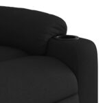 Fauteuil inclinable de massage noir tissu – Image 7