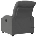 Fauteuil inclinable de massage gris foncé tissu – Image 2