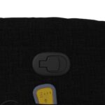 Fauteuil inclinable de massage noir tissu – Image 8